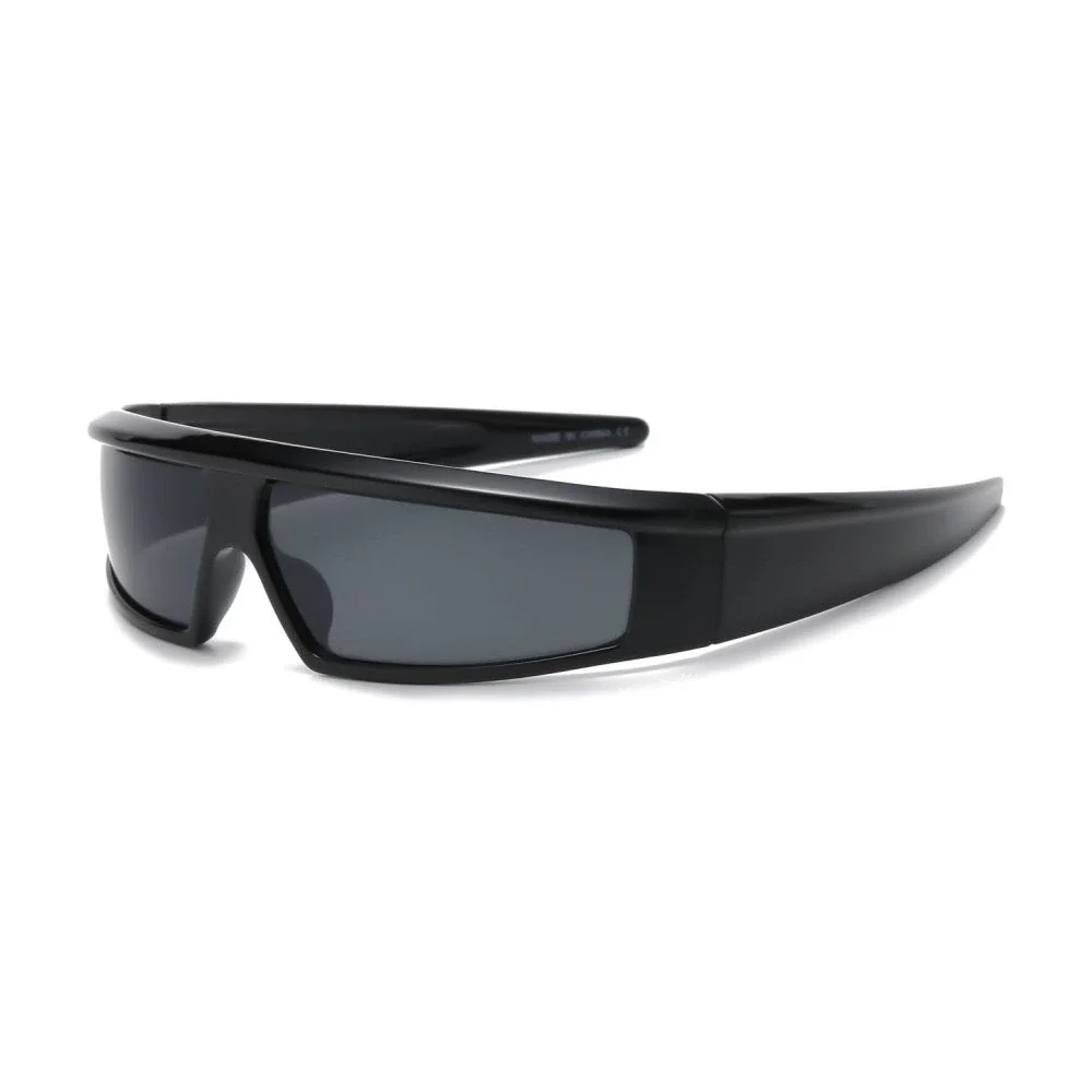 Shield Sunglasses Black Frame Modern Designer Sun Glasses Dark Black Cholo Gangs
